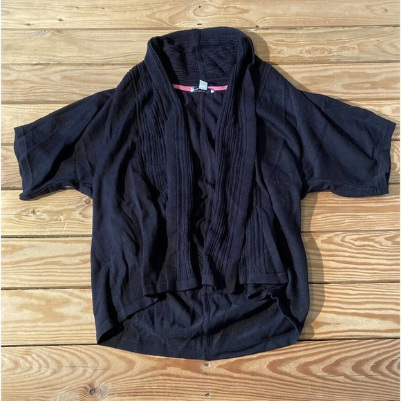 NEW Isaac Mizrahi Live Shawl Collar Dolman Sleeve Cardigan Small Women’s Black - Picture 1 of 7